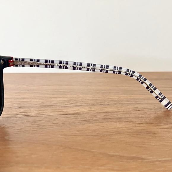 Tommy Hilfiger Square Sunglasses Black Stripes Brown Lens Men's TH 1044/S - Picture 6 of 9